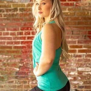 Racer Back Athletic Top Green Size Small